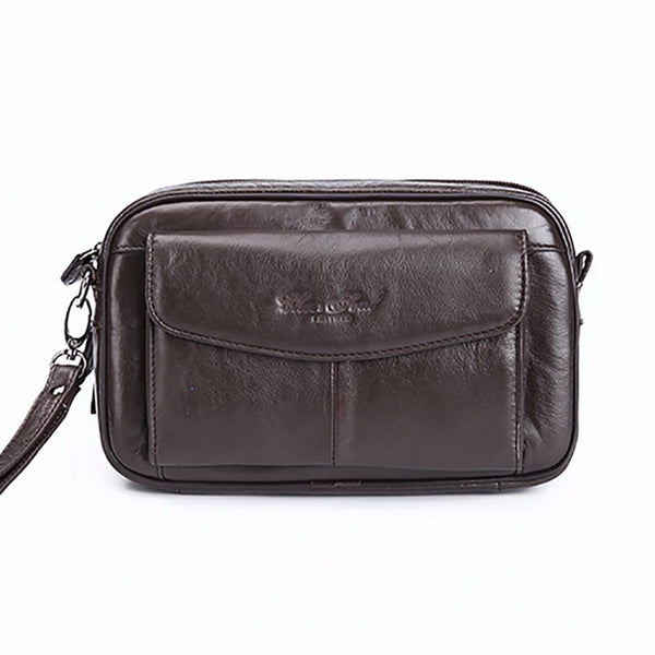 Genuine Leather Business Clutch Bag