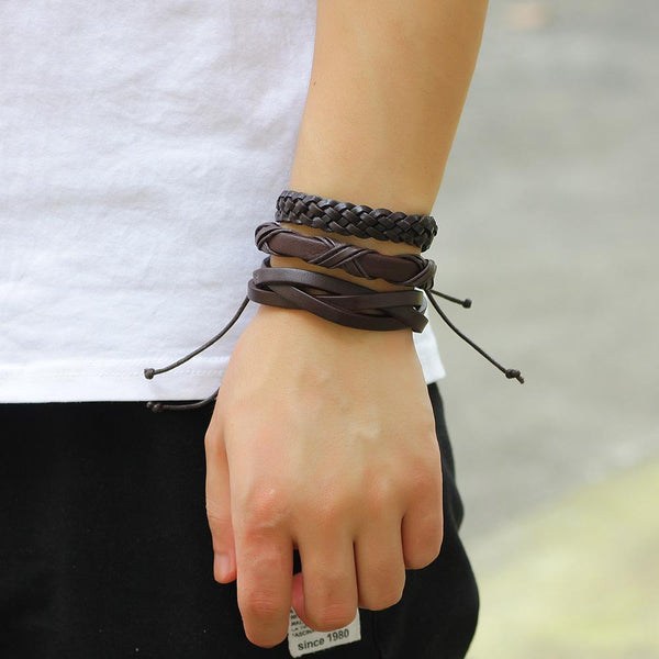 6pcs Vintage Leather Bracelets