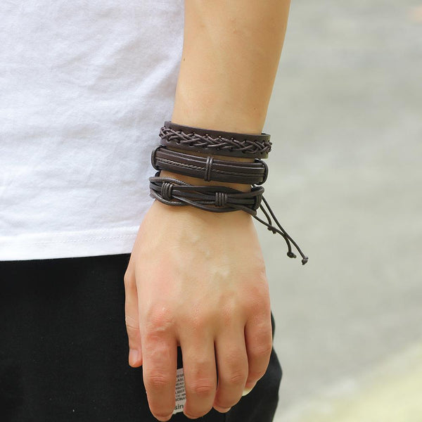 6pcs Vintage Leather Bracelets