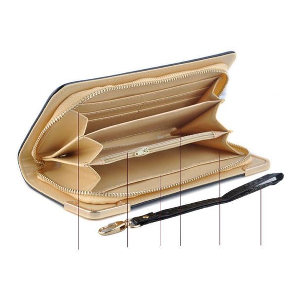 Luxury Vintage Leather Long Wallet