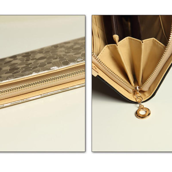 Luxury Vintage Leather Long Wallet