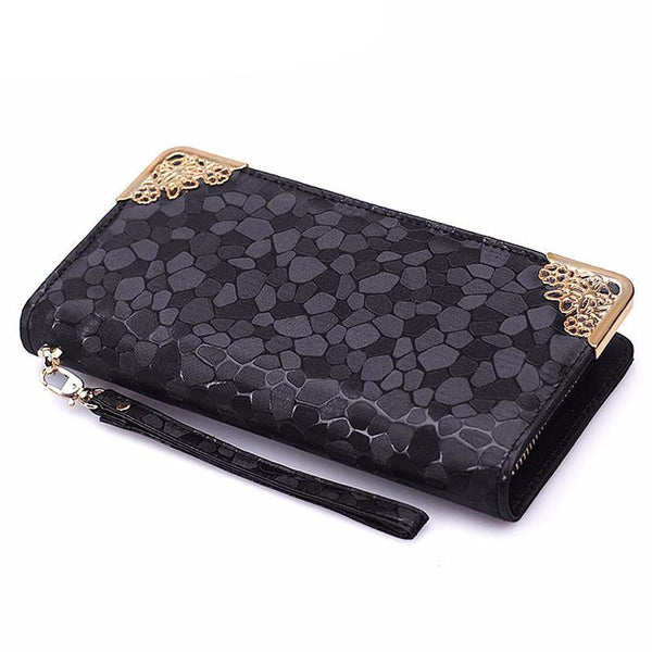 Luxury Vintage Leather Long Wallet