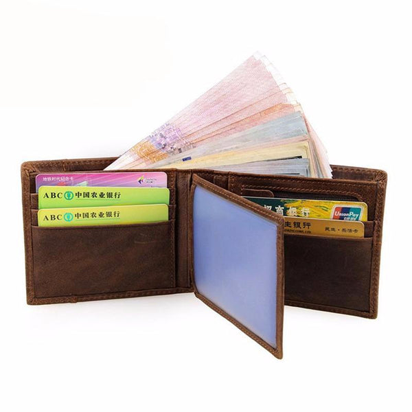 Genuine Leather Short Wallet