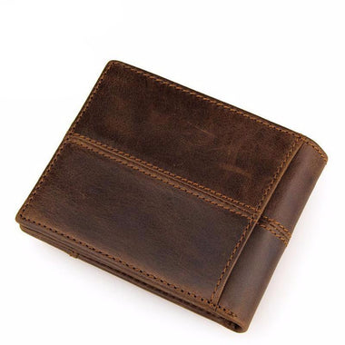 Genuine Leather Short Wallet