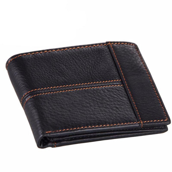 Genuine Leather Short Wallet