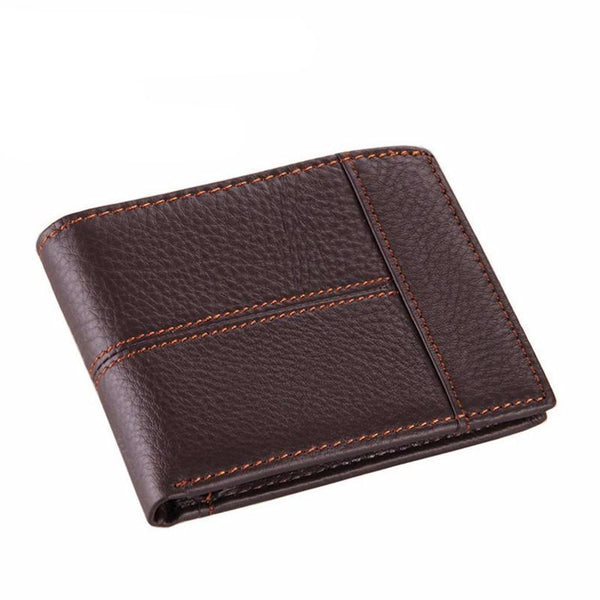 Genuine Leather Short Wallet