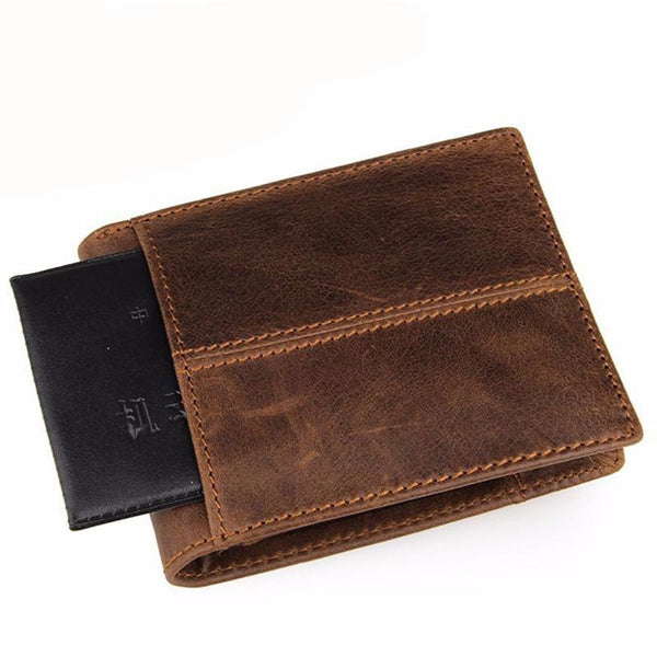Genuine Leather Short Wallet