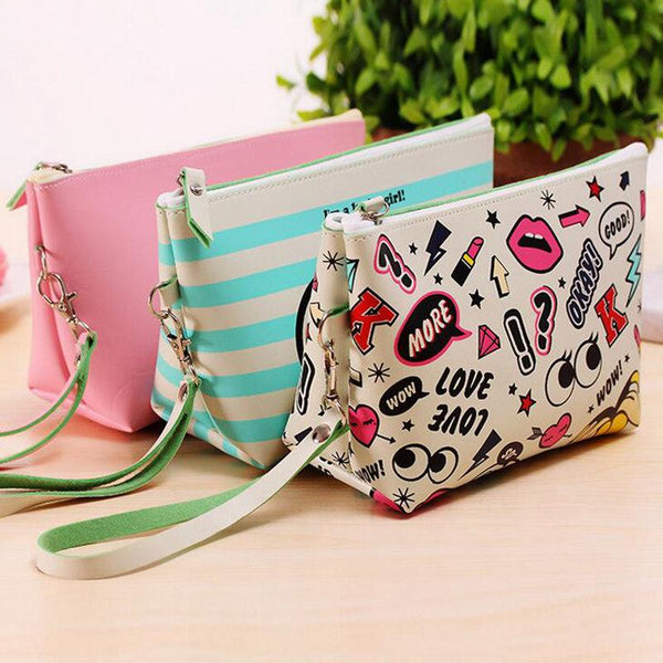 Cartoon Organizer Leather Pouch