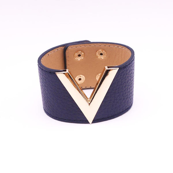 The Big V Leather Bracelet
