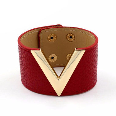 The Big V Leather Bracelet