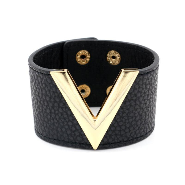 The Big V Leather Bracelet