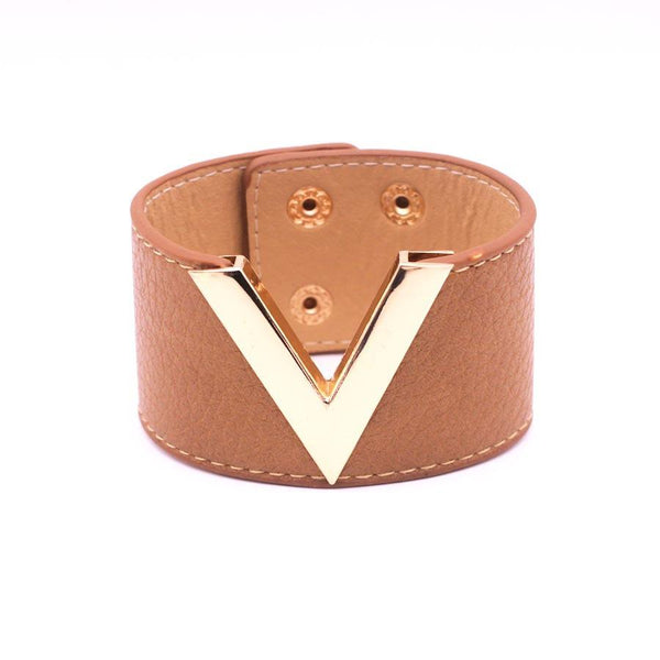 The Big V Leather Bracelet