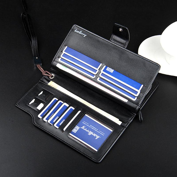 Long Clutch Leather Wallet