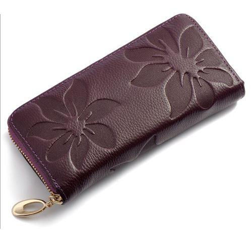 Fashion Flower Print Leather Wallets