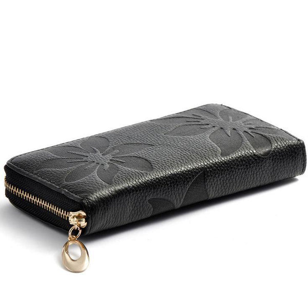 Fashion Flower Print Leather Wallets