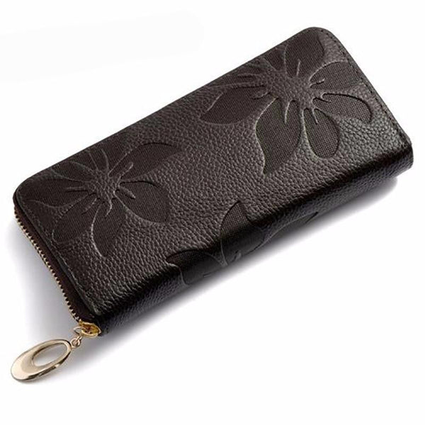 Fashion Flower Print Leather Wallets