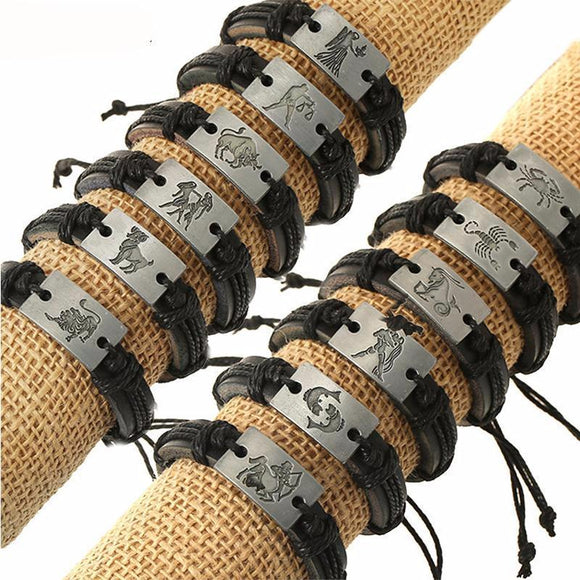 Zodiac Leather Bracelets
