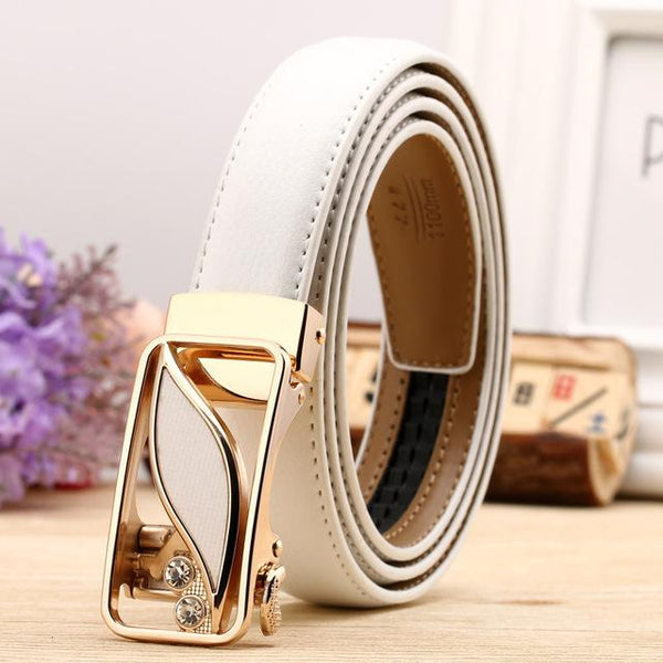 Fashion Leaf Automatic Buckle Belt