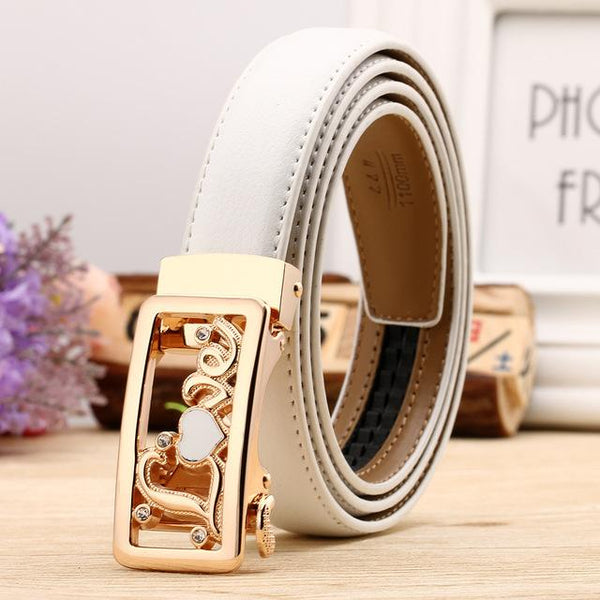 Fashion Leaf Automatic Buckle Belt