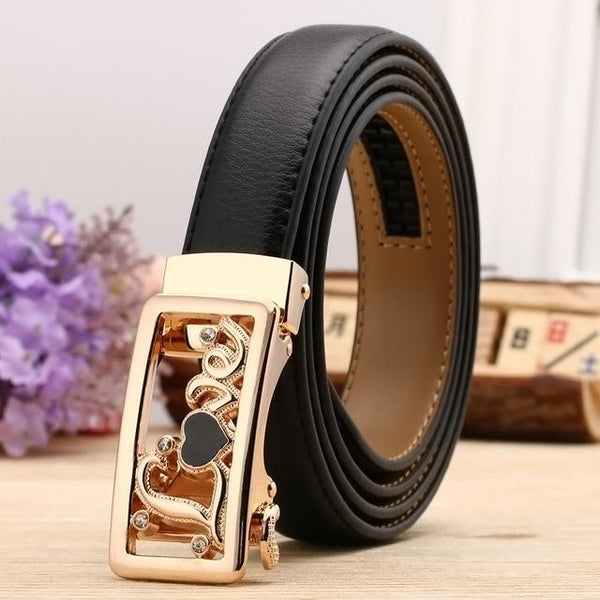 Fashion Leaf Automatic Buckle Belt