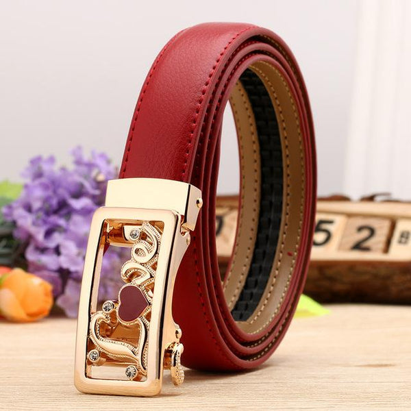 Fashion Leaf Automatic Buckle Belt