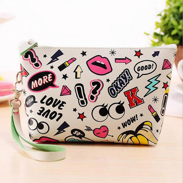 Cartoon Organizer Leather Pouch