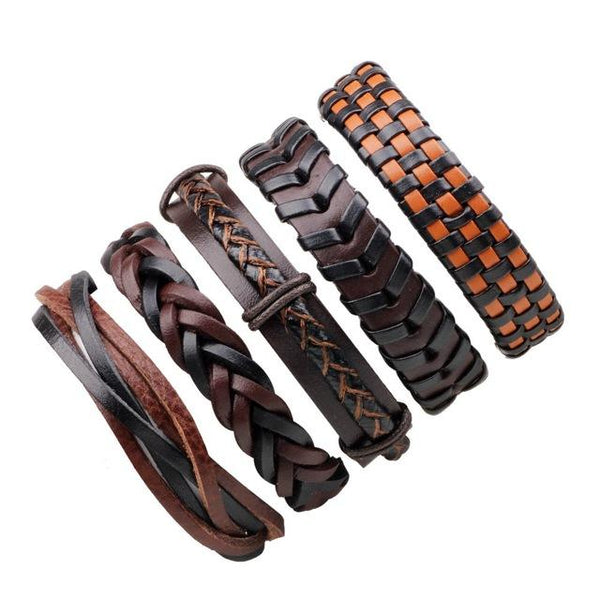 6pcs Vintage Leather Bracelets