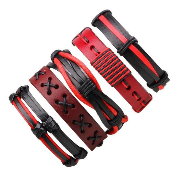 6pcs Vintage Leather Bracelets