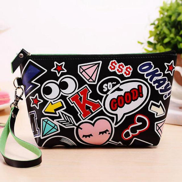 Cartoon Organizer Leather Pouch