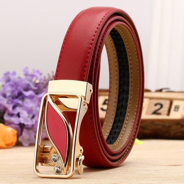Fashion Leaf Automatic Buckle Belt