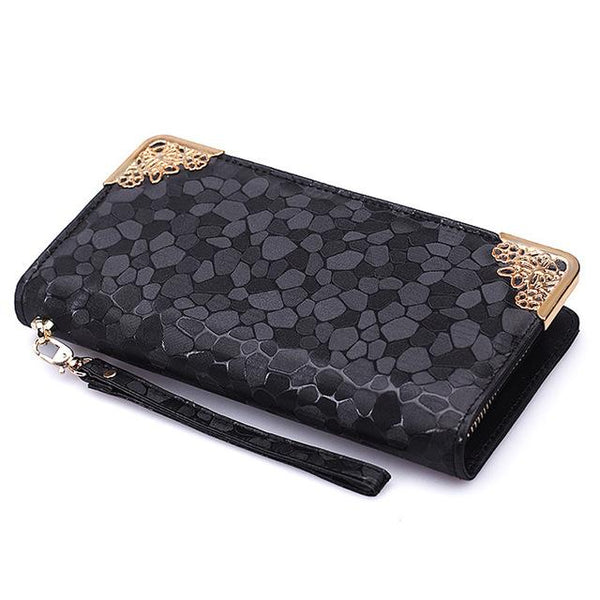 Luxury Vintage Leather Long Wallet