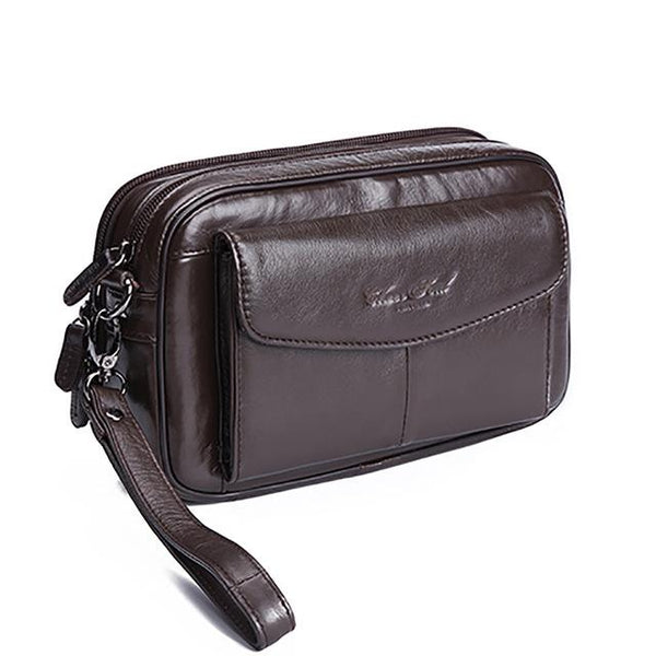 Genuine Leather Business Clutch Bag