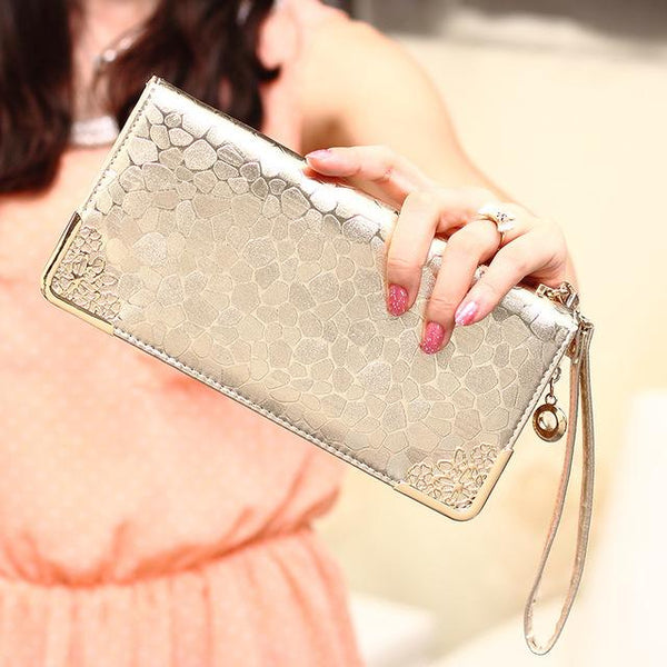 Luxury Vintage Leather Long Wallet