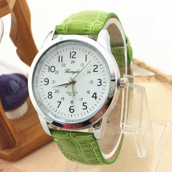 Camouflage Leather strap Watch