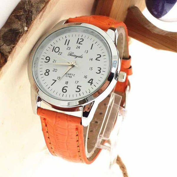 Camouflage Leather strap Watch