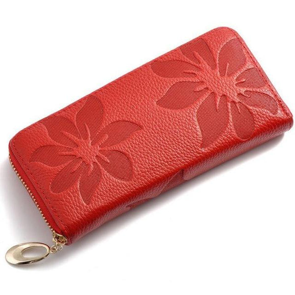 Fashion Flower Print Leather Wallets