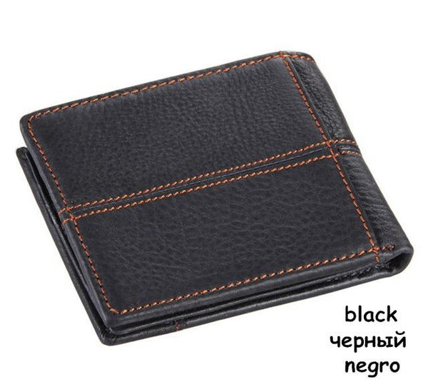 Genuine Leather Short Wallet