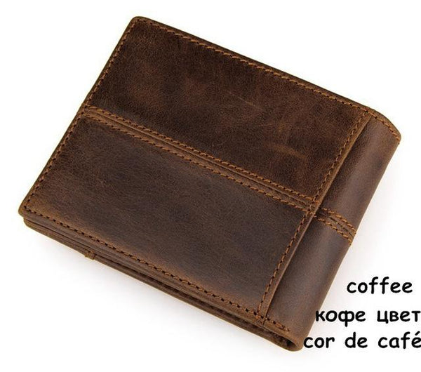 Genuine Leather Short Wallet