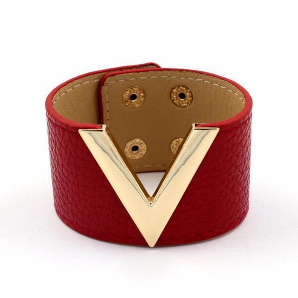 The Big V Leather Bracelet