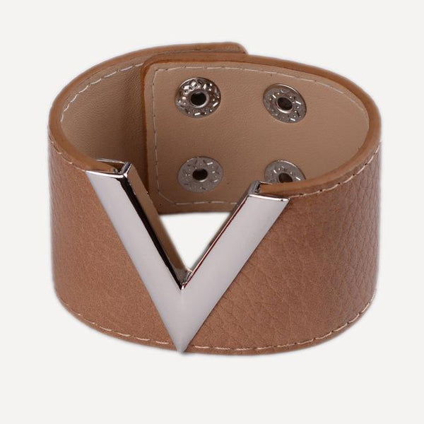 The Big V Leather Bracelet