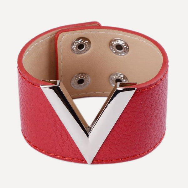 The Big V Leather Bracelet